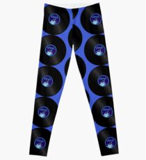 Vinyl Records Royal Blue Leggings