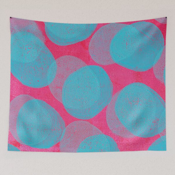 Item preview, Blue Easter Eggs on Pink backround, abstract pattern digital art designed and sold by Nostrathomas66.