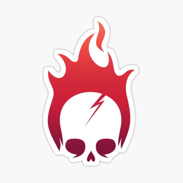 The Flaming Skull Sticker