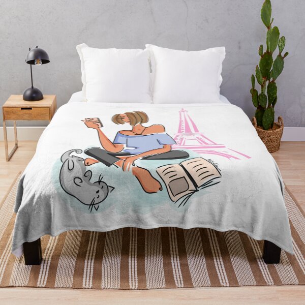 Item preview, Girl love paris, cats and read books - Paris lifestyle - french teenager designed and sold by PhotoPrise.