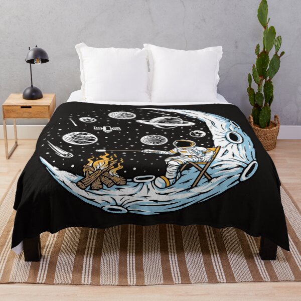 Item preview, Astronaut in Bonfires on the Moon Illustration designed and sold by VerboShop.