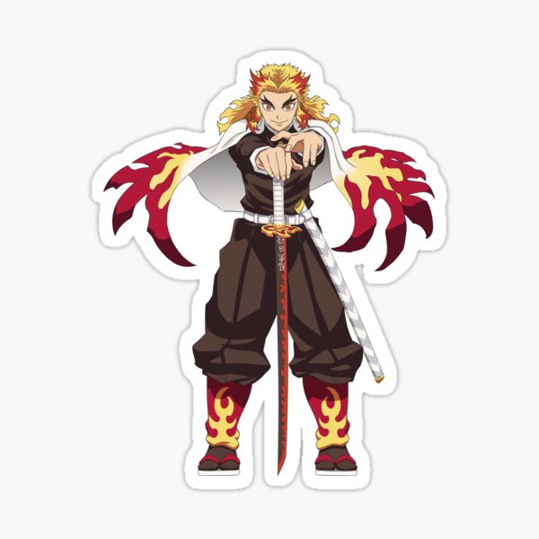 Kyojuro Rengoku Sword Stickers Redbubble