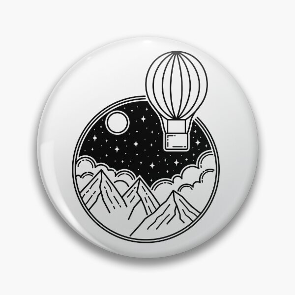 Artikelvorschau, Luftballon in Berg Monoline entworfen und verkauft von VerboShop.
