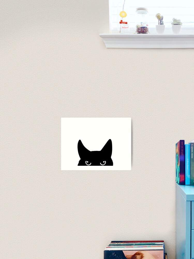 Black Cat Peeking Cat For Car Bumper Window Wall Vinyl Decal Sticker FREE  SHIP