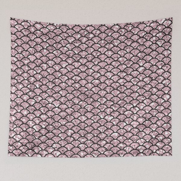 Item preview, Pink Mermaid Pattern with Black Glitter designed and sold by momscraft.