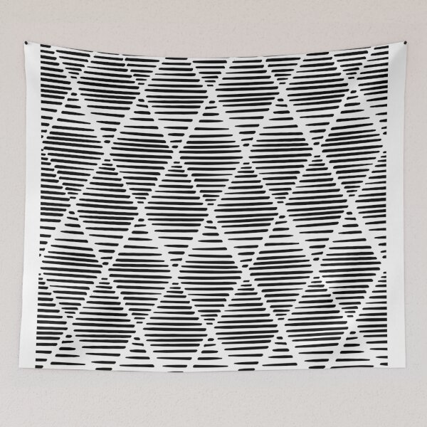 Item preview, Boho Triangles - Black + White designed and sold by NolkDesign.