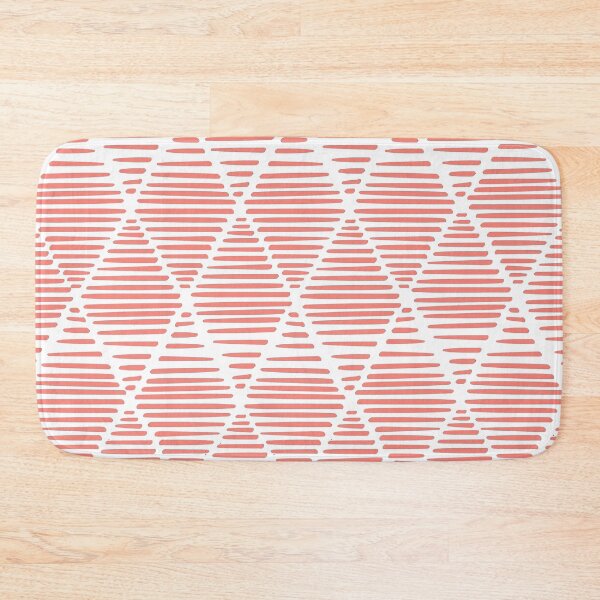Item preview, Boho Triangles - Coral + White designed and sold by NolkDesign.