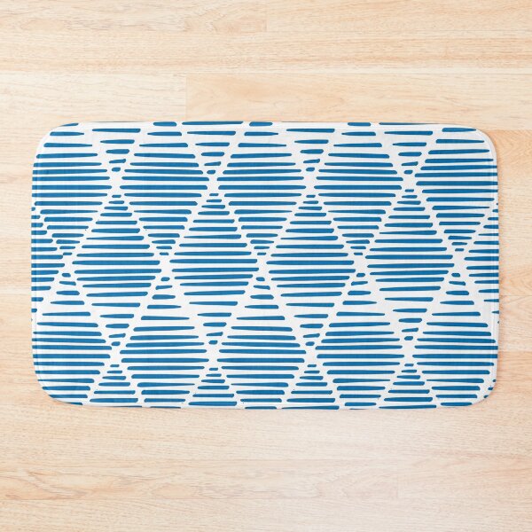 Item preview, Boho Triangles - Blue + White designed and sold by NolkDesign.