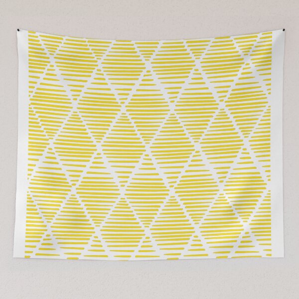 Item preview, Boho Triangles - Yellow + White designed and sold by NolkDesign.