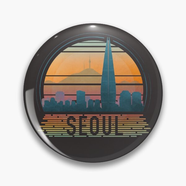Item preview, Seoul Korea Skyline - Retro Sunset  designed and sold by tanimator.