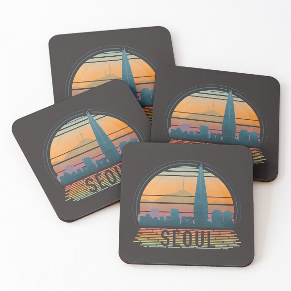 Item preview, Seoul Korea Skyline - Retro Sunset  designed and sold by tanimator.