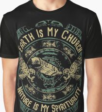 NATIVE AMERICAN EARTH IS MY CHURCH NATURE IS MY SPIRITUALITY Graphic T-Shirt