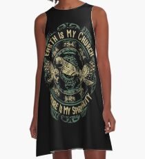NATIVE AMERICAN EARTH IS MY CHURCH NATURE IS MY SPIRITUALITY A-Line Dress