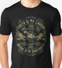 Camiseta unisex LA TIERRA NATIVOAMERICANA ES MI IGLESIA LA NATURALEZA ES MI ESPIRITUALIDAD