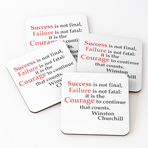 Item preview, Success Failure Courage Winston Churchill (WhiteT) designed and sold by OleKurmudgeon.