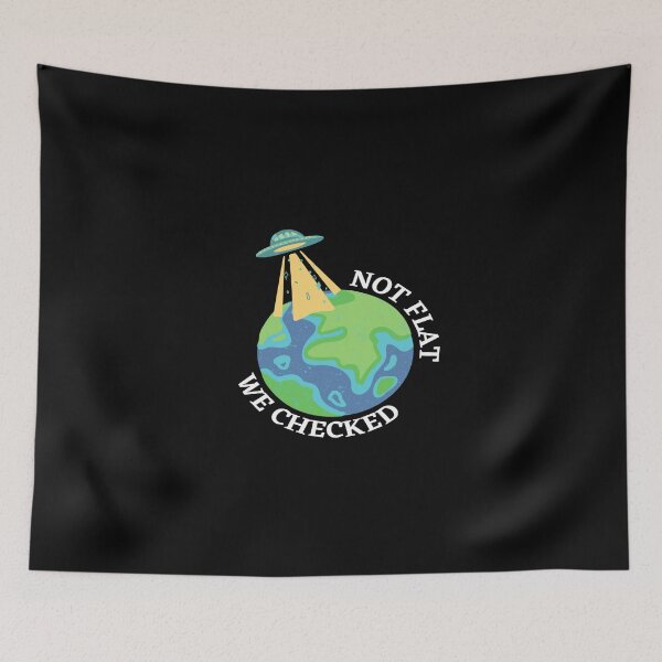 Item preview, Not Flat We Checked - Funny Science designed and sold by mewsis.