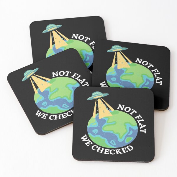 Item preview, Not Flat We Checked - Funny Science designed and sold by mewsis.