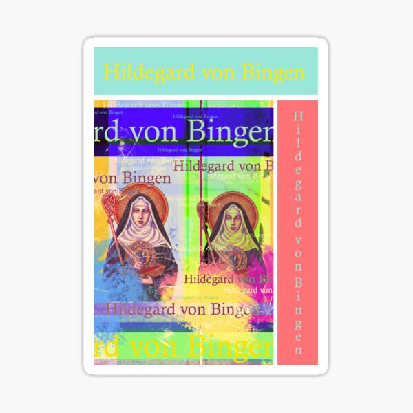 Vista previa del artículo con la obra «Retrato de Hildegarda de Bingen», diseñado y vendido por Mauswohn.