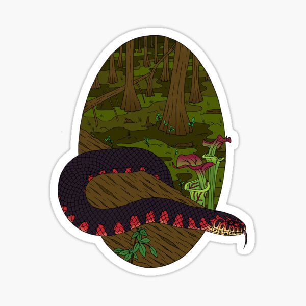 Item preview, Mud Snake (Farancia abacura) designed and sold by Fran  Creates Art.