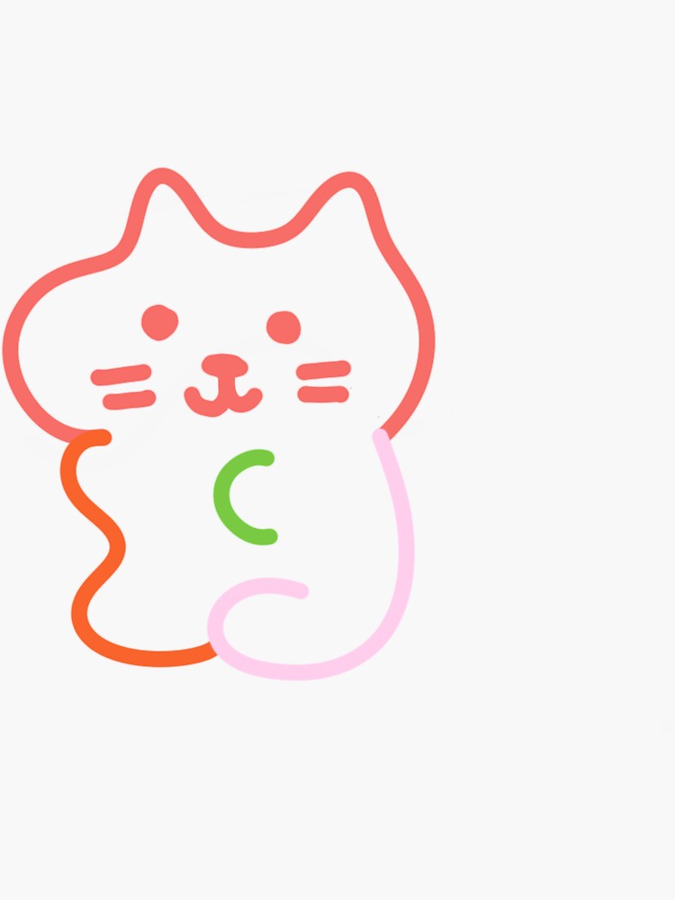 "pink jelly cat" Sticker for Sale by HAbini Redbubble