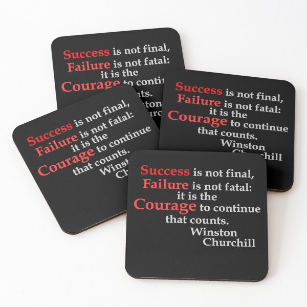 Item preview, Success Failure Courage Winston Churchill (BlackT) designed and sold by OleKurmudgeon.