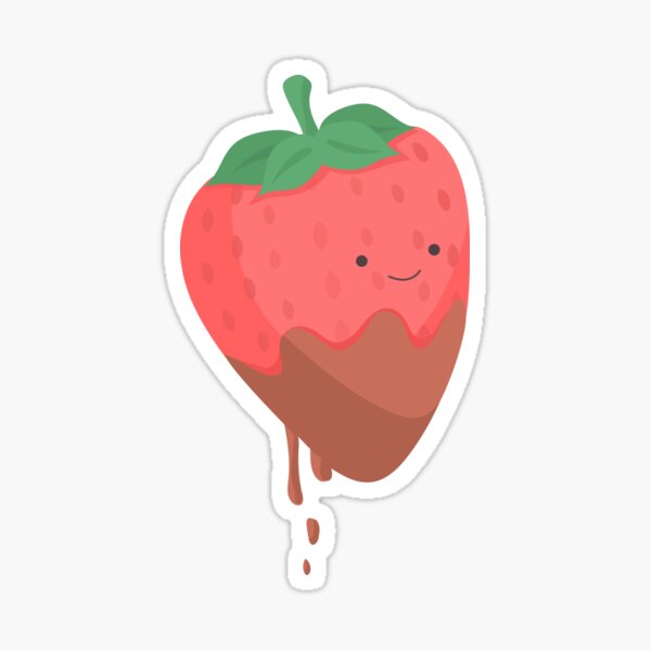 Printed luggage tag Kitchen Art Wall Decor Strawberries Melted Chocolate Confectionery Fruit Sweet Delicacies Protect personal privacy Brown Red W2.7 x L4.6 