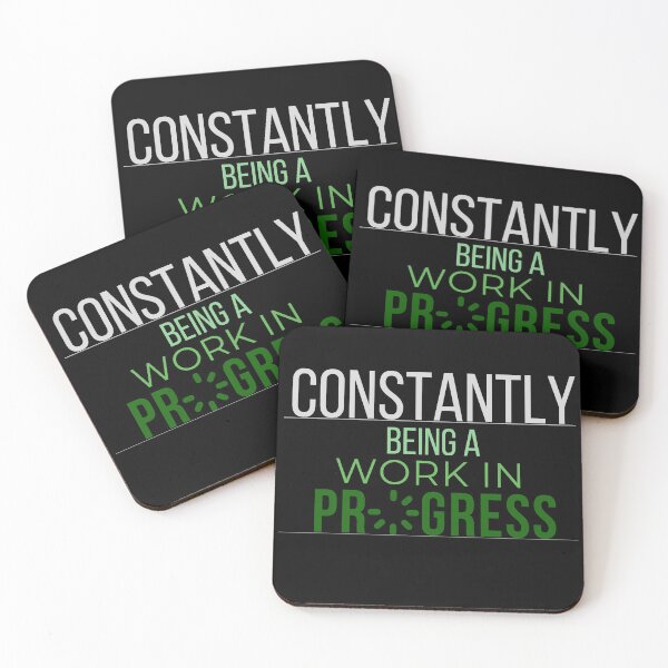 Item preview, Constantly Being A Work In Progress Green Black designed and sold by Ensjodesigns.