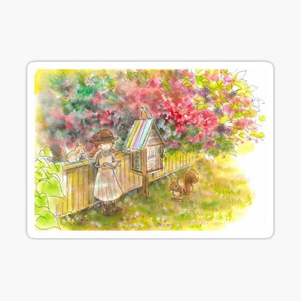 Item preview, Anne and a free little library designed and sold by akemiemmaito.