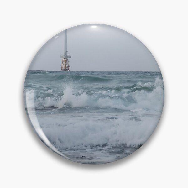 Item preview, The scenery of Crashing great waves on Wind-power generator and  rocks, Jeju Island, Korea. designed and sold by human8891.
