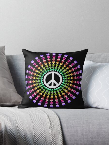 Item preview, Peace sign with hearts optical illusion designed and sold by pnkpopcorn.