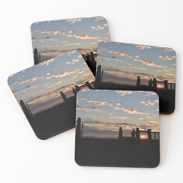 Item preview, 28th of April 2021 Sunrise through fence line on Rainbow Farm designed and sold by Rainbow Farm Photography.