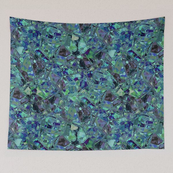 Item preview, Blue And Green Stained Glass designed and sold by sosweet.