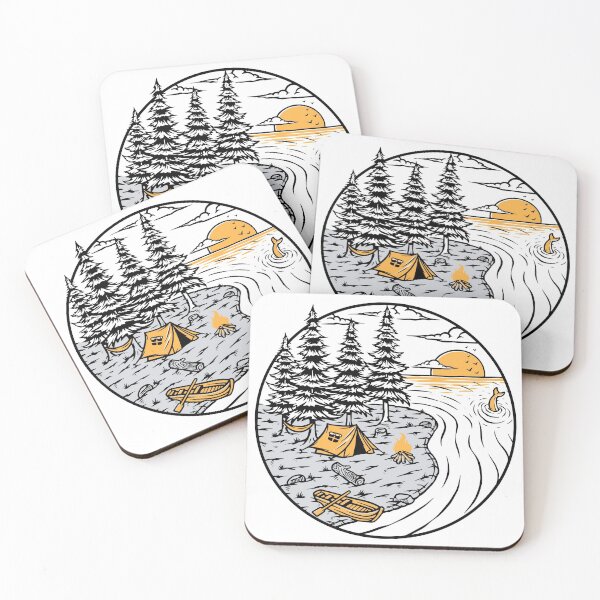 Item preview, Camping by the Lake Illustration designed and sold by VerboShop.