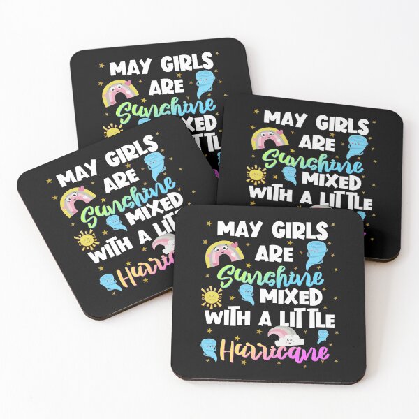 Item preview, May Girls are Sunshine Mixed with a Little Hurricane designed and sold by Nzgiftsandmore.