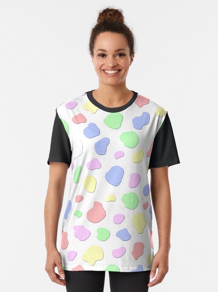 Alternate view of Pastel Blotches Graphic T-Shirt