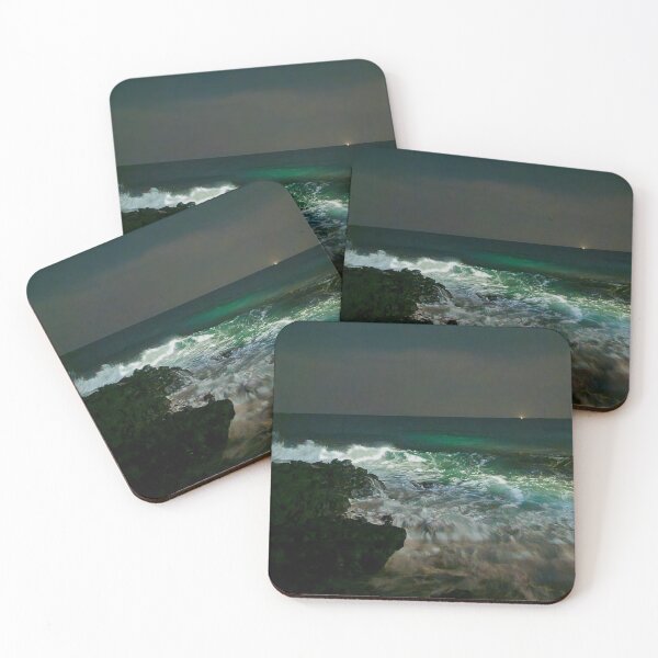 Item preview, The night view of Crashing great waves seen after sunset from Mokjisum, Jeju in Korea designed and sold by human8891.