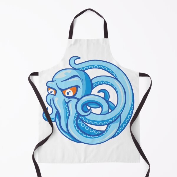 Item preview, angry blue octopus blue ocean sea monster designed and sold by treasure-crafts.
