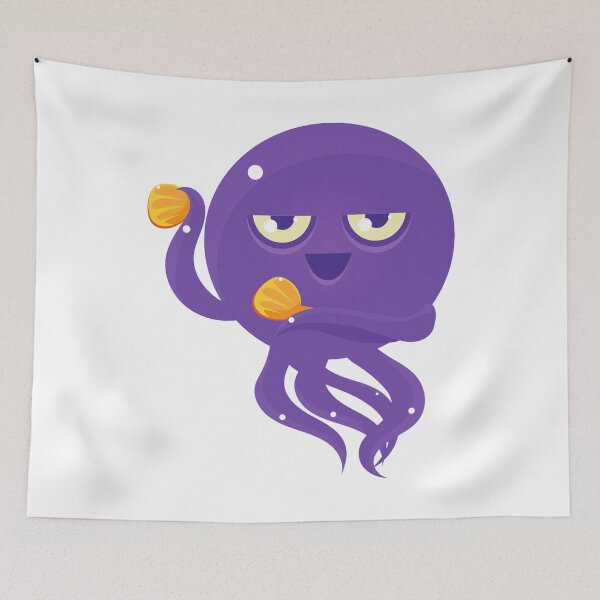 Item preview, Purple dancing octopus designed and sold by treasure-crafts.