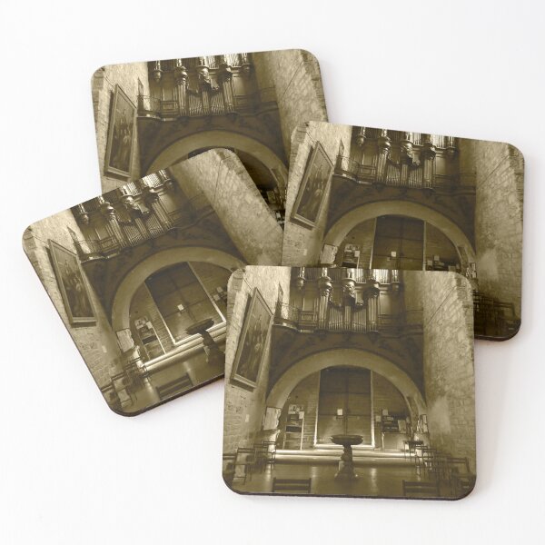Item preview, Inside the church in tinted monochrome designed and sold by Ann Biddlecombe.