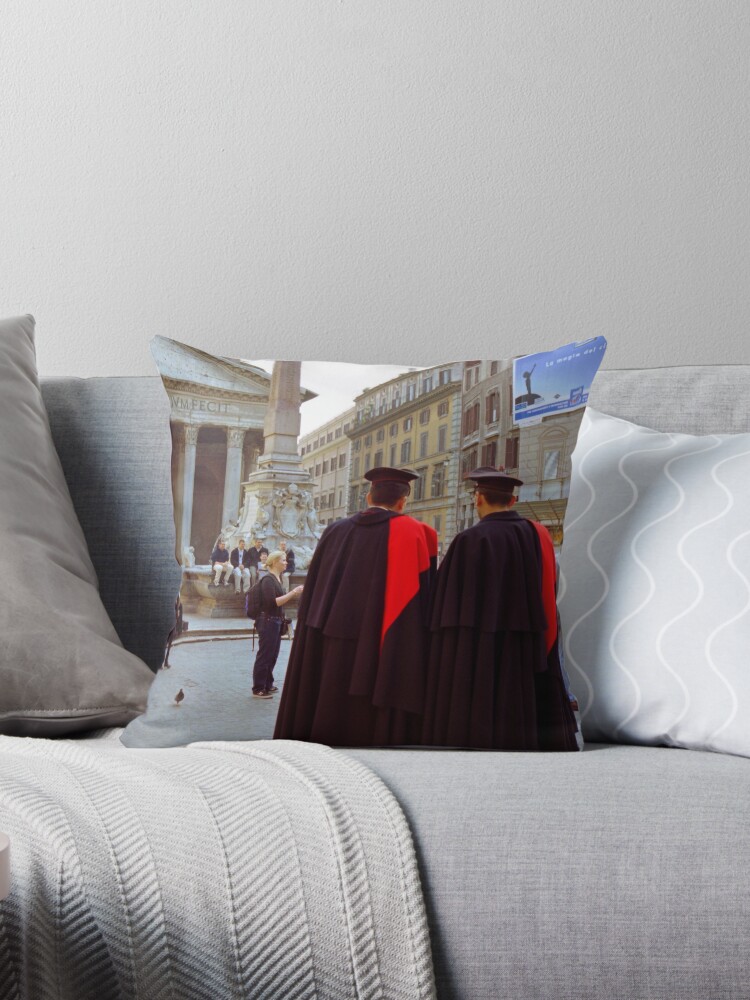 Thumbnail 1 of 3, Throw Pillow, Carabinieri designed and sold by Tiffany Dryburgh.