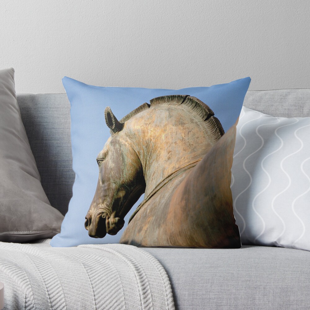 Bronze Horse, San Marco Throw Pillow