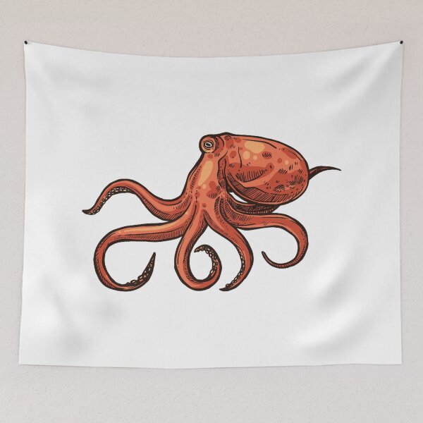 Item preview, Orange octopus designed and sold by treasure-crafts.