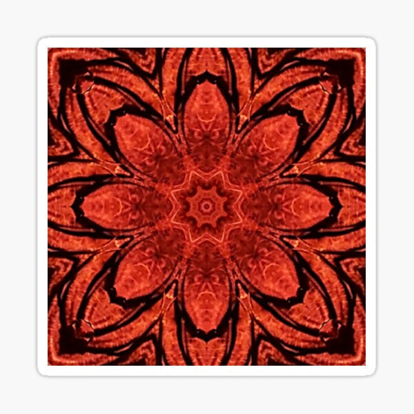 Item preview, Red & Black Floral Geometric Abstract Pattern designed and sold by GoeCentric.