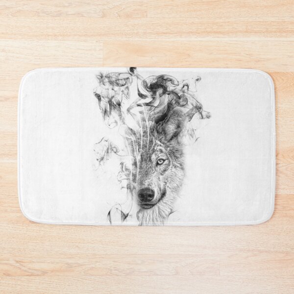 Item preview, Badass Majestic Wolf Portrait with Smoke Effect  designed and sold by OnigiriDoctor.