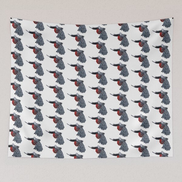 Item preview, Oil Painted Flying African Congo Grey Parrot designed and sold by Wildlife Apparels Inc..