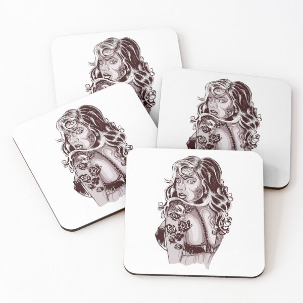 Item preview, Vintage Pin-Up Tattoo Girl designed and sold by Vector Scout Lab.