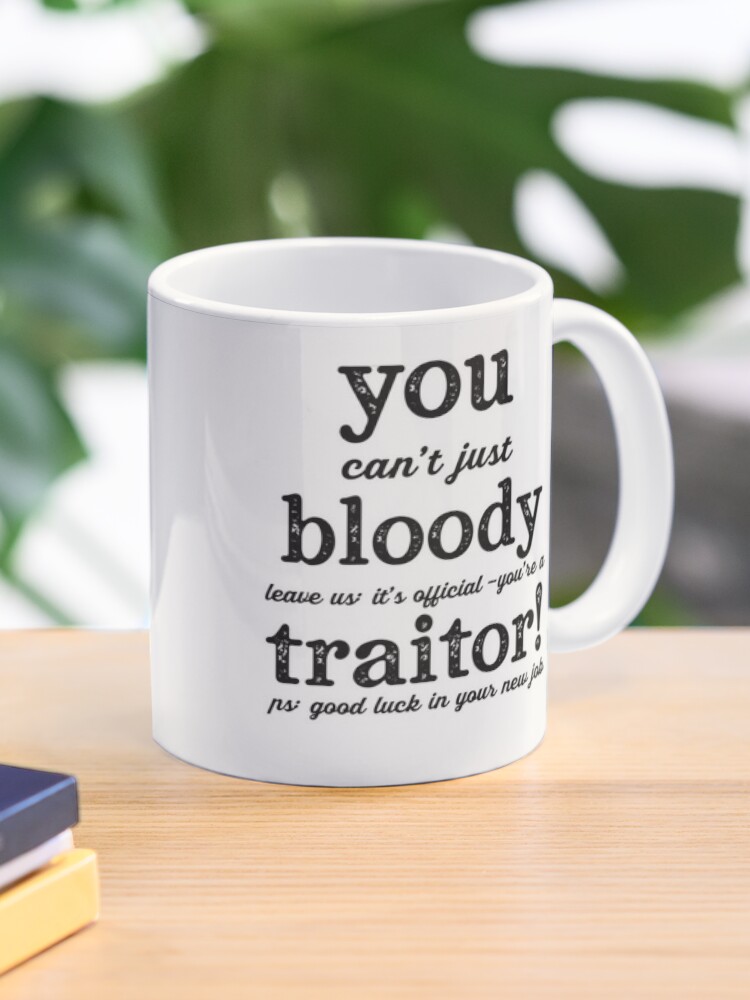 Traitor Mug Work Leaving Gift Good Luck in New Job Funny 