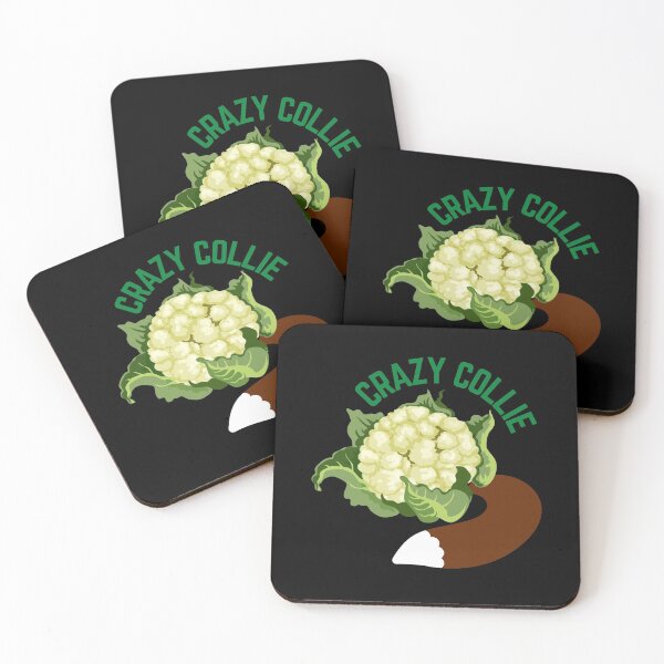 Item preview, Crazy Collie - Brown or Red Border Collie and Cauliflower designed and sold by nicksuefonze.