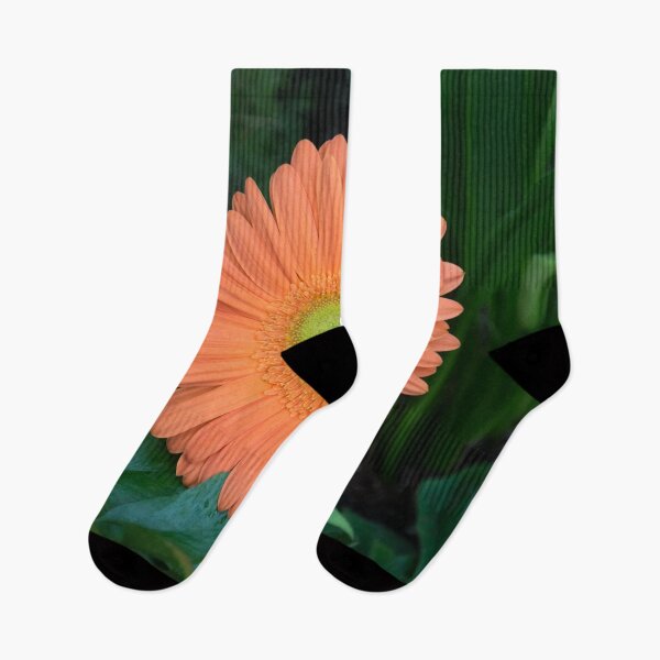 Item preview, Gerbera Daisy - One Bold Orange Bloom on Dark Greens designed and sold by Georgia Mizuleva.