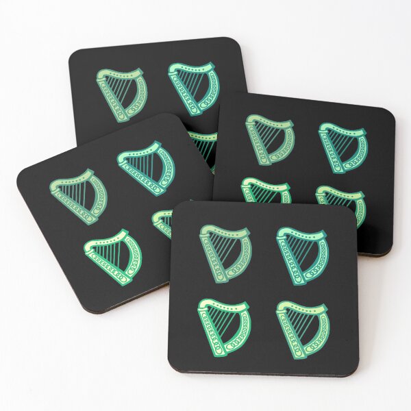 Item preview, Irish Celtic Harps in Green designed and sold by DesignsofNote.